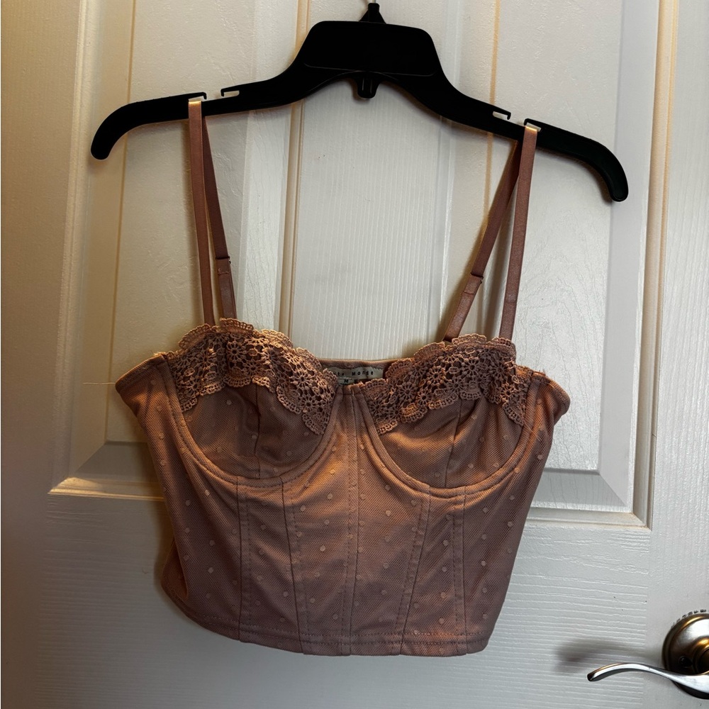 Tilly's Tan Tank Top Bustier Style